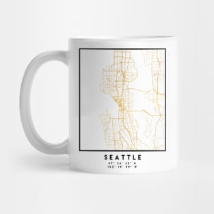 SEATTLE WASHINGTON CITY STREET MAP ART Mug